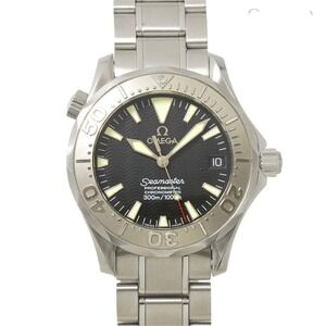 Omega Seamaster 300 Boys Watch 2236 50 Date Black Dial WG Bezel Automatic